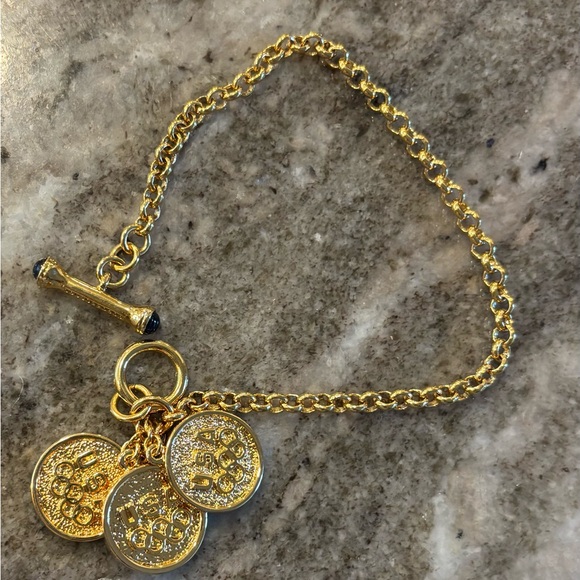 Usa Olympics Jewelry - USA Gold tone 3 Medal Charm Bracelet
